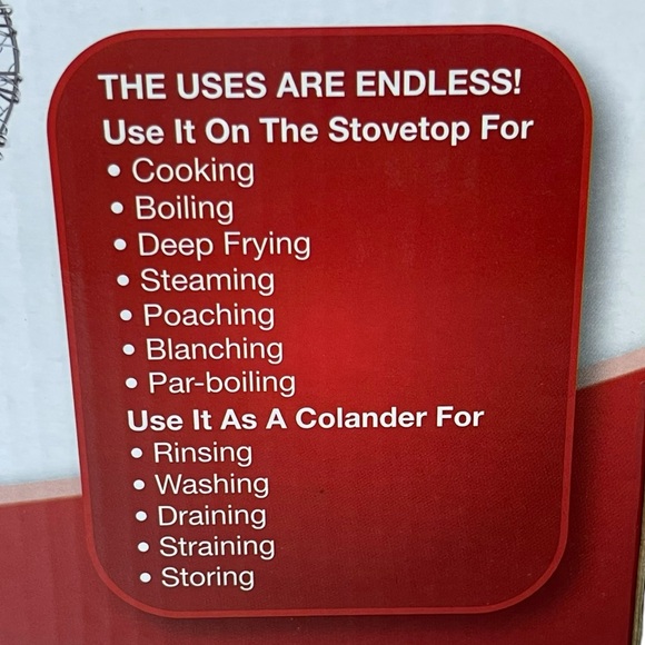 Chef Basket Deluxe 12 In 1 Kitchen Tool Colander Steamer Cooking Deep Fry Strain - Picture 13 of 16